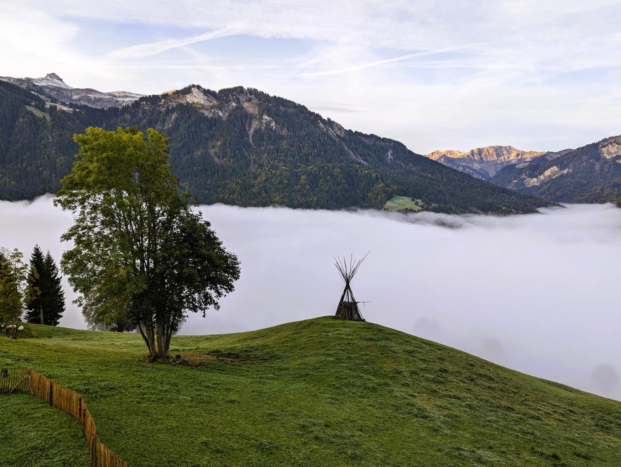 Panoramahof Bergglueck Appartement Mellau Buitenkant foto