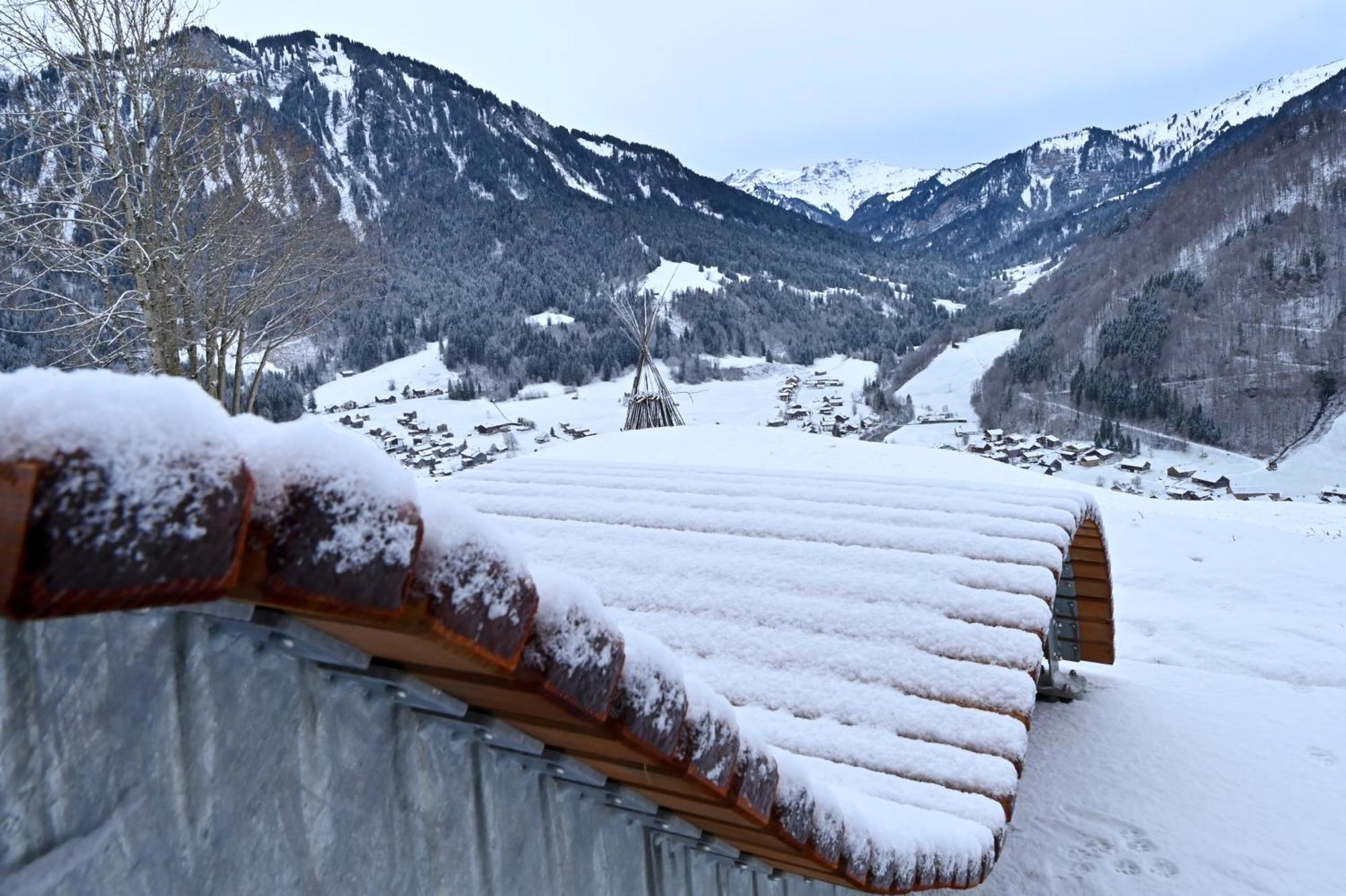 Panoramahof Bergglueck Appartement Mellau Buitenkant foto